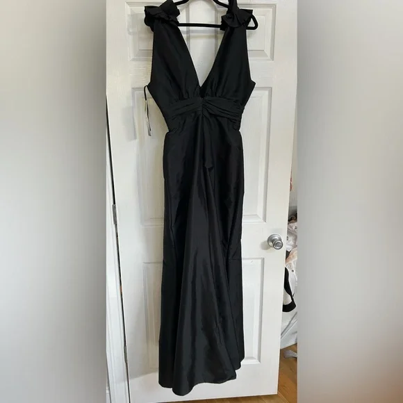 NWT Jim Hjelm Occasions Elegant Black Evening Gown Sz 10 - Picture 2 of 5